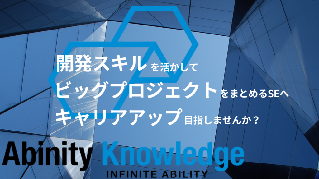 IT　開発　スキル　ビッグプロジェクト　キャリアアップ　SE